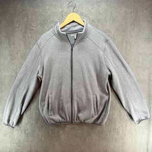 EUC Ocean + Coast Men's Gray Fleece Long‎ Sleeve Full Zip Jacket Size L